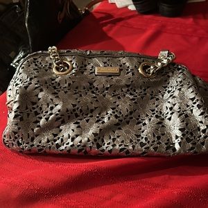 Pre-owned Kate Spade bag … silver, black with gold trim